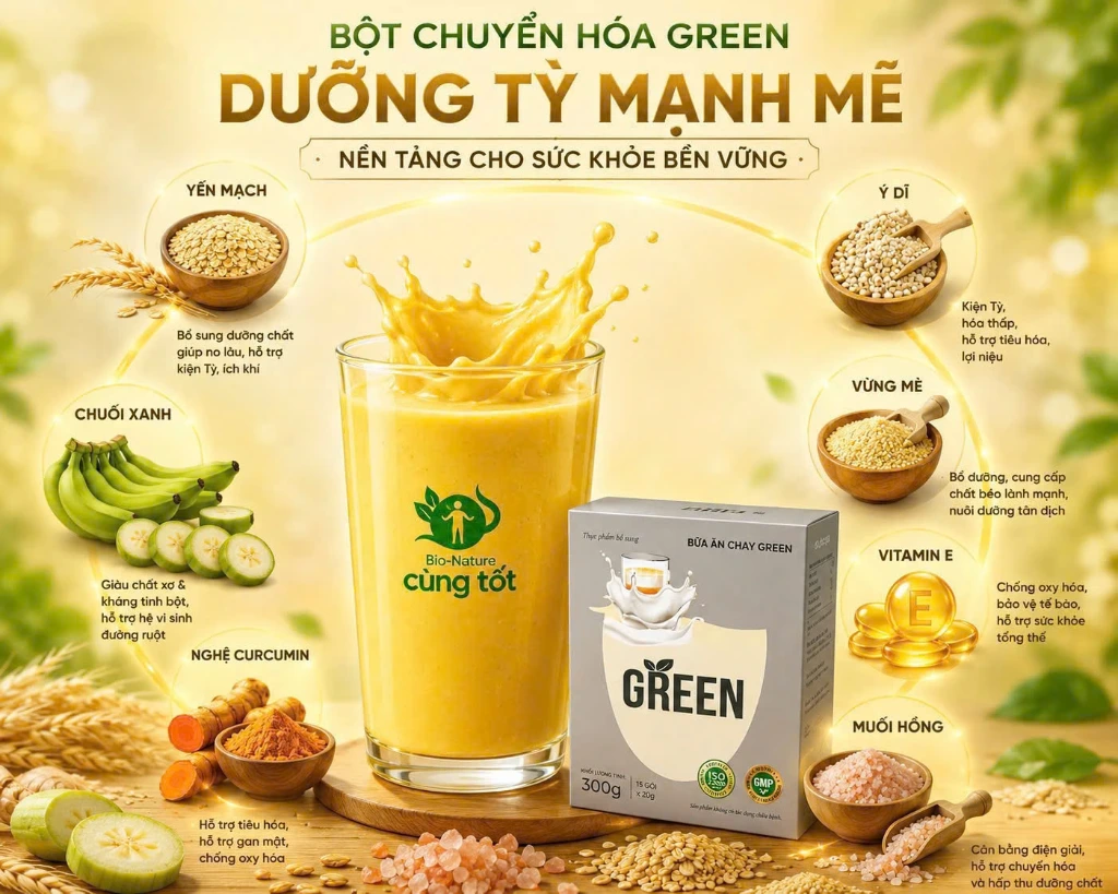 Dinh dưỡng thay thế bữa ăn Green ( 300g/ hộp 15 gói )