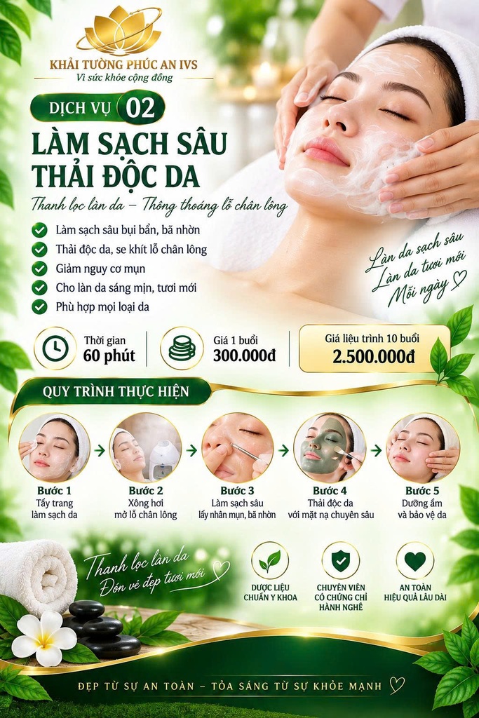 DỊCH VỤ 02 - Làm Sạch Sâu Thải Độc Da