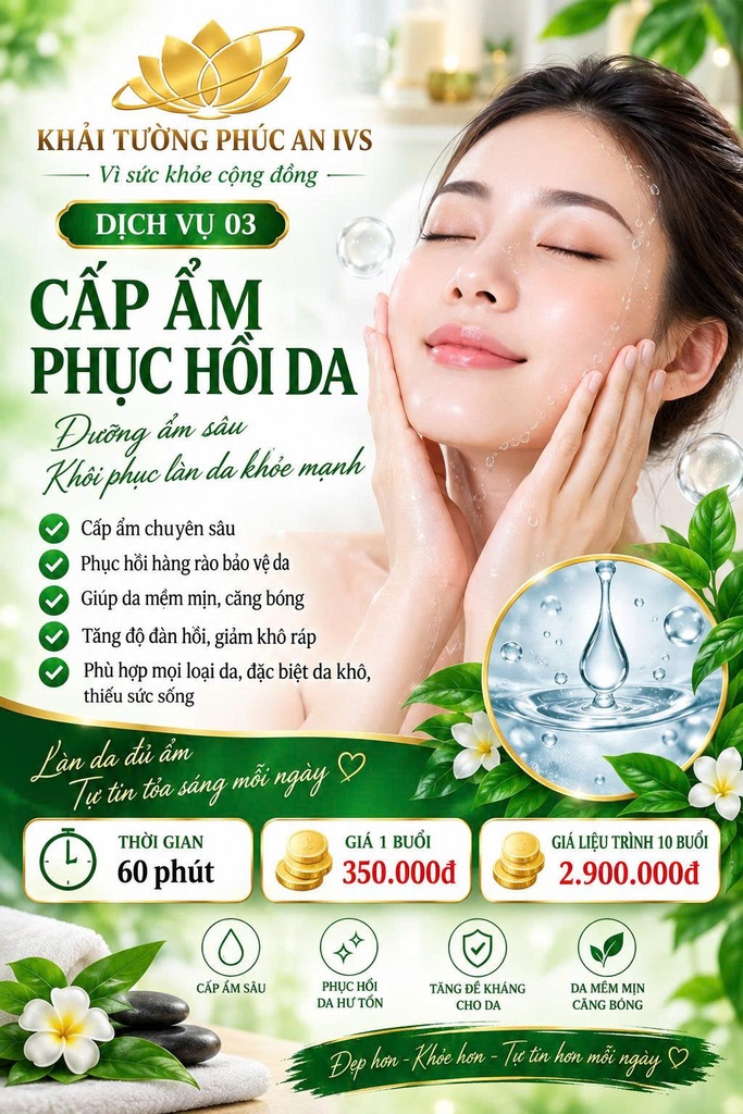 DỊCH VỤ 03 - Cấp Ẩm Phục Hồi Da