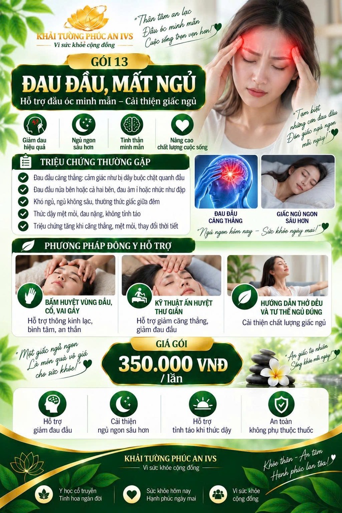 GÓI 13 - Đau Đầu, Mất Ngủ