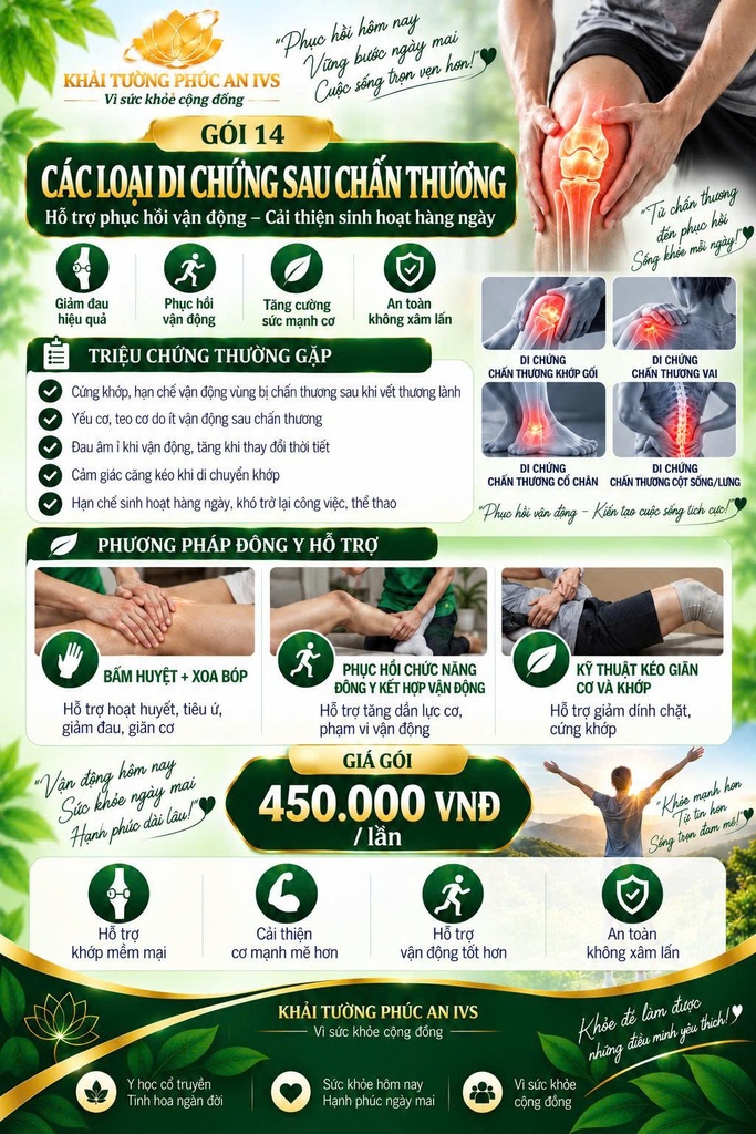 GÓI 14 - Các Loại Di Chứng Sau Chấn Thương