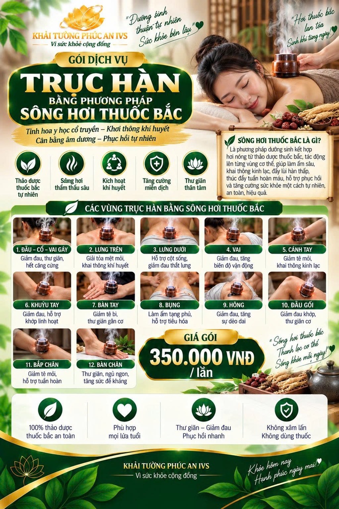 GÓI DỊCH VỤ - Trục Hàn Bằng Phương Pháp Sông Hơi Thuốc Bắc